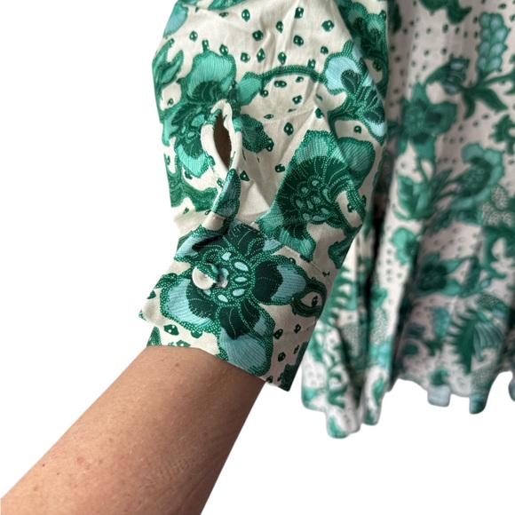 Tuckernuck Venice Beachside Vines Tate Pleated Hem Dress Womens Size S NWT - Picture 4 of 9